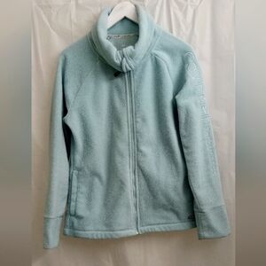 Calvin Klein Vintage Logo Ocean Foam Blue Sherpa Performance Jacket- SZ: M